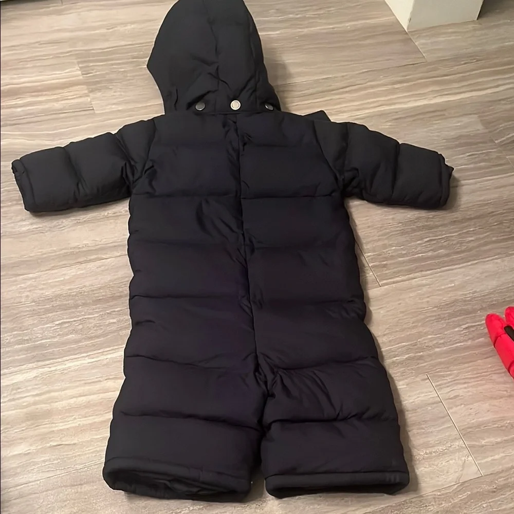 Ralph Lauren Navy Infant Snowsuit with Insulated Mittens